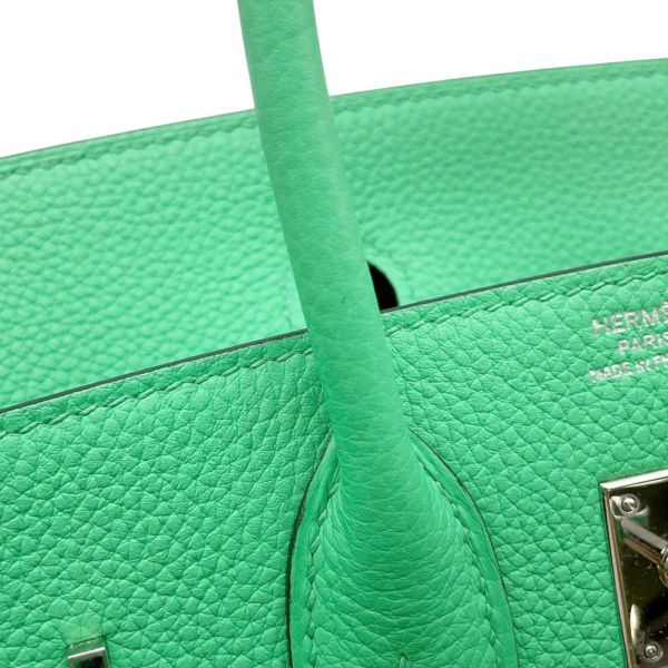 エルメス バーキン25 ヴェールコミック/シルバー金具 トゴ W刻印 HERMES Birkin ハンドバッグ