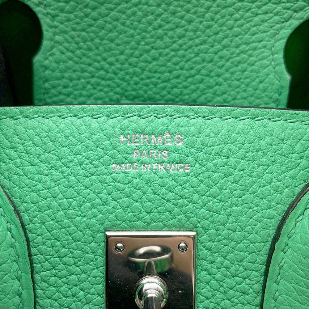 エルメス バーキン25 ヴェールコミック/シルバー金具 トゴ W刻印 HERMES Birkin ハンドバッグ