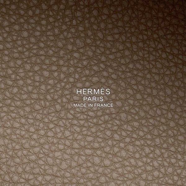 エルメス ハンドバッグ ピコタンロックPM エトゥープ/シルバー金具 トリヨンクレマンス K刻印