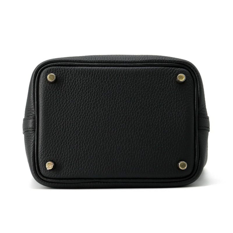 エルメス ハンドバッグ ピコタンロックPM ブラック/ゴールド金具 トリヨンクレマンス K刻印 黒