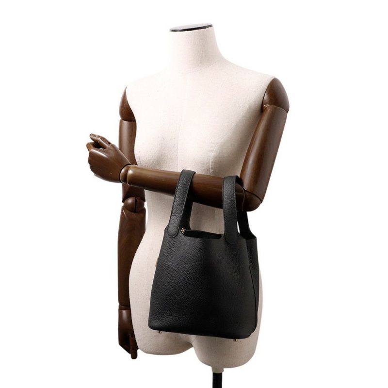 エルメス ハンドバッグ ピコタンロックPM ブラック/ゴールド金具 トリヨンクレマンス K刻印 黒