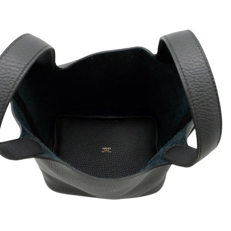 エルメス ハンドバッグ ピコタンロックPM ブラック/ゴールド金具 トリヨンクレマンス K刻印 黒