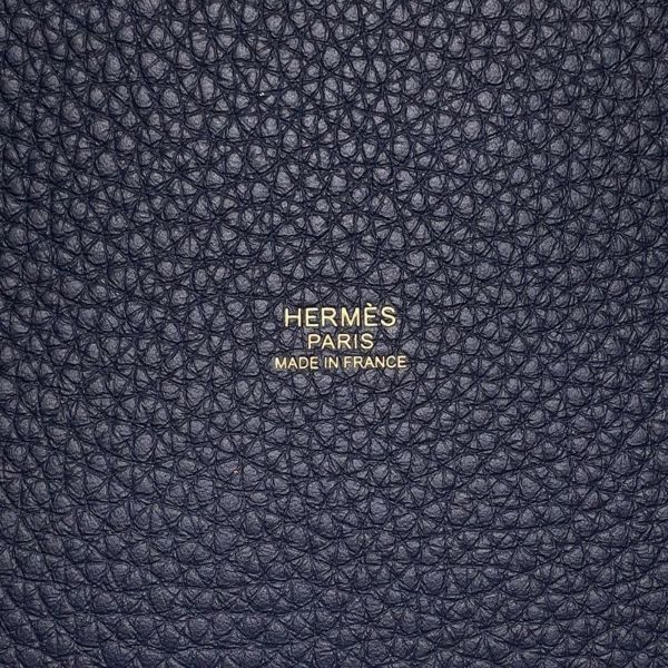 エルメス ハンドバッグ ピコタンロックPM ブルーニュイ/ゴールド金具 トリヨンクレマンス K刻印