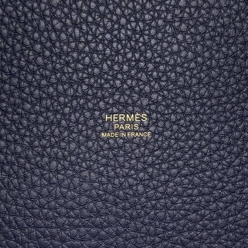 エルメス ハンドバッグ ピコタンロックPM ブルーニュイ/ゴールド金具 トリヨンクレマンス K刻印