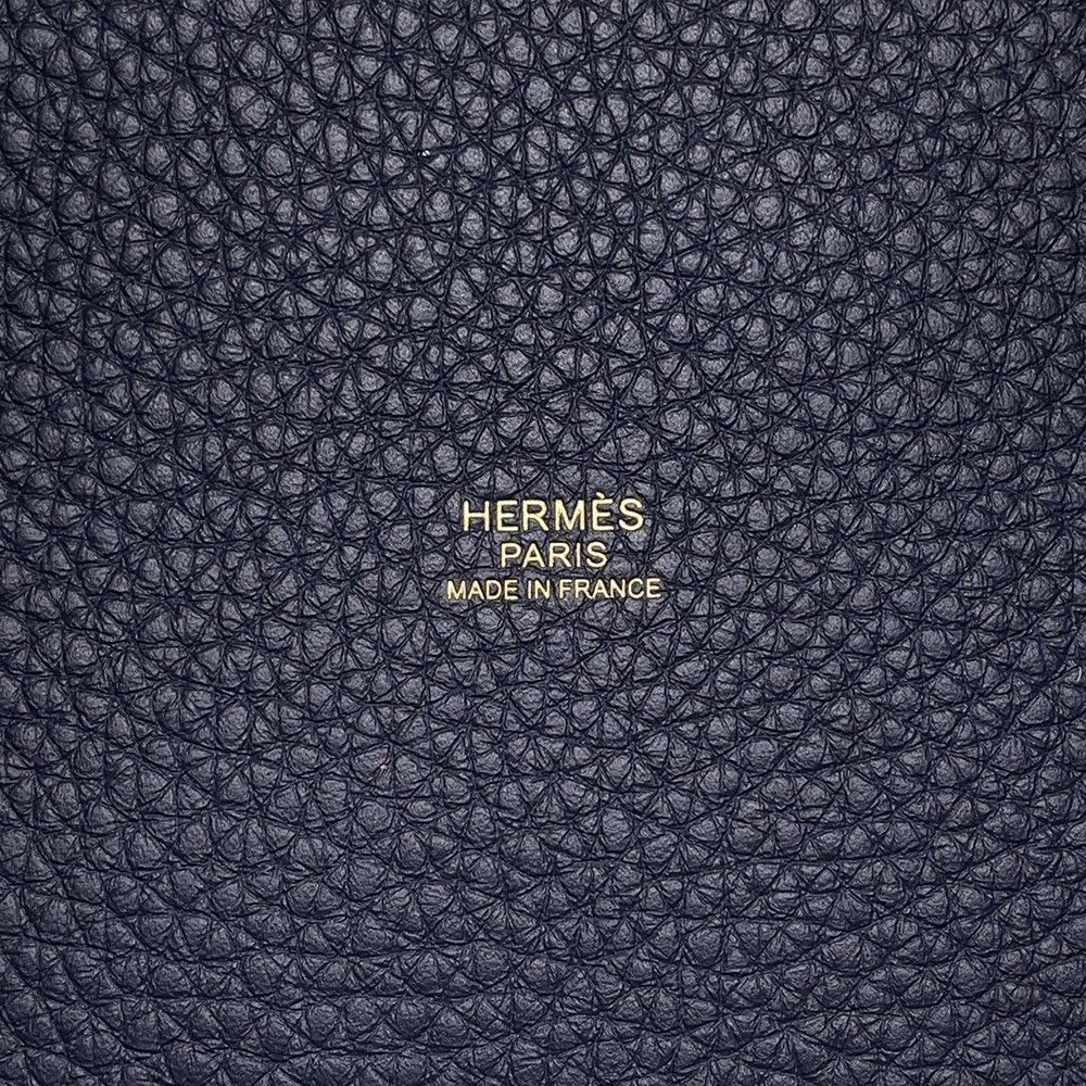 エルメス ハンドバッグ ピコタンロックPM ブルーニュイ/ゴールド金具 トリヨンクレマンス K刻印