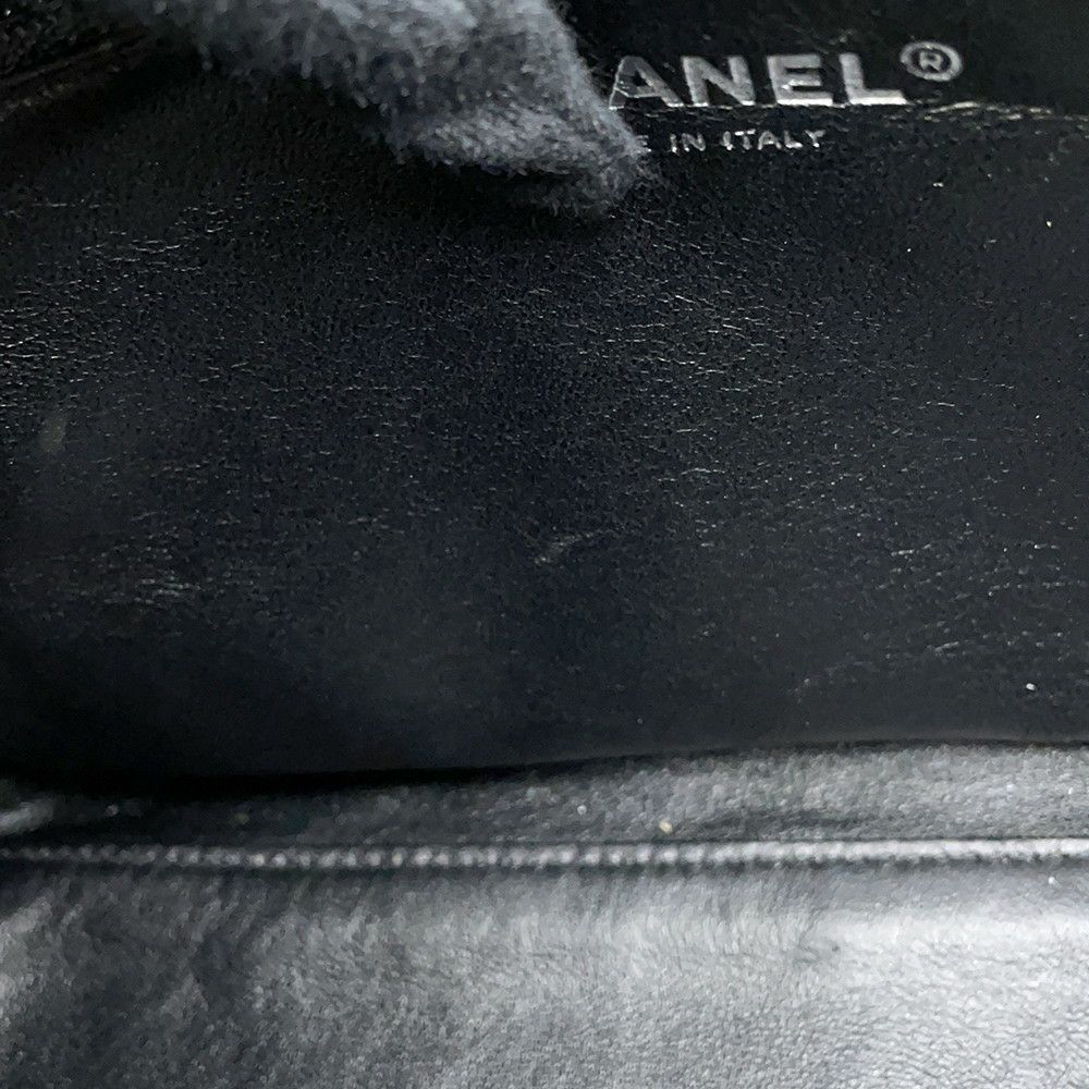 シャネル ハンドバッグ マトラッセ トップハンドル ココマーク キャビアスキン CHANEL 黒