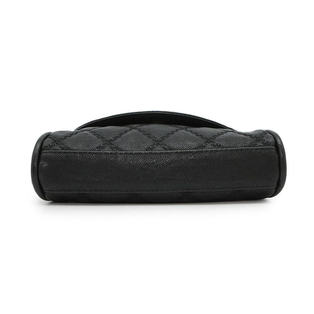 シャネル チェーンショルダーバッグ ココマーク キャビアスキン CHANEL 黒