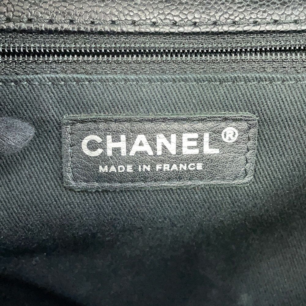シャネル チェーンショルダーバッグ ココマーク キャビアスキン CHANEL 黒