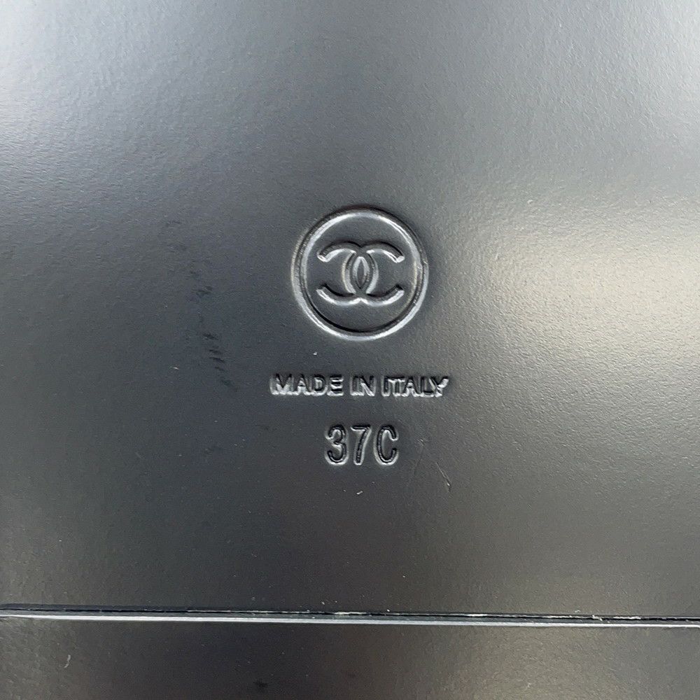 シャネル サンダル ココマーク CHANELロゴ レザー レディースサイズ37C G38933 CHANEL 靴 黒