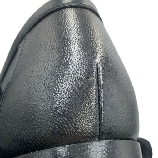 エルメス モカシン パリ レザー メンズサイズ44 HERMES 靴 黒