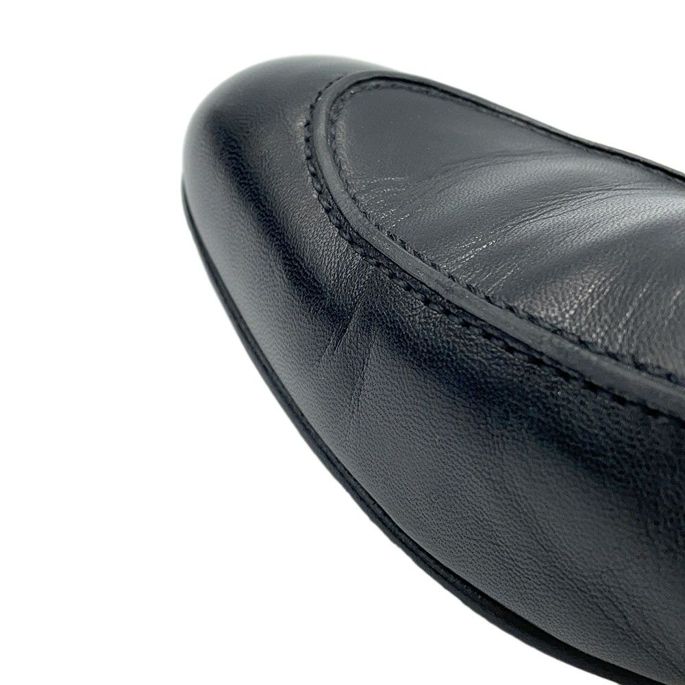 エルメス モカシン パリ レザー メンズサイズ44 HERMES 靴 黒