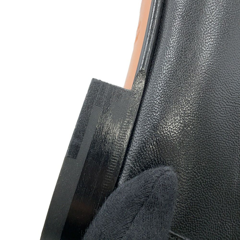 エルメス モカシン パリ レザー メンズサイズ44 HERMES 靴 黒