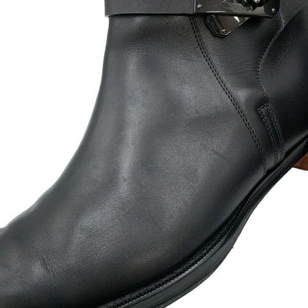 エルメス ブーツ フォーチュン カーフレザー メンズサイズ44 HERMES 靴 ショートブーツ 黒