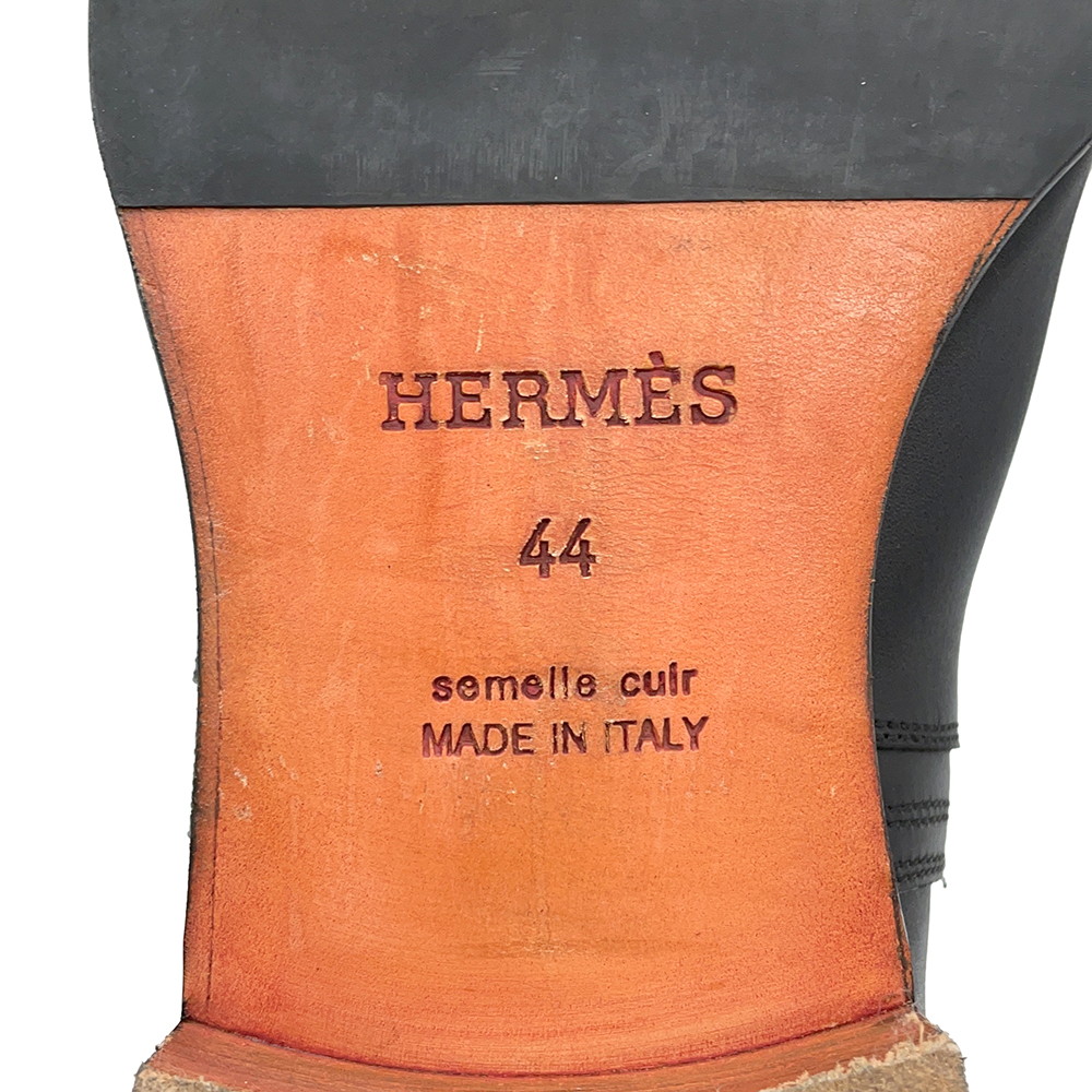 エルメス ブーツ フォーチュン カーフレザー メンズサイズ44 HERMES 靴 ショートブーツ 黒