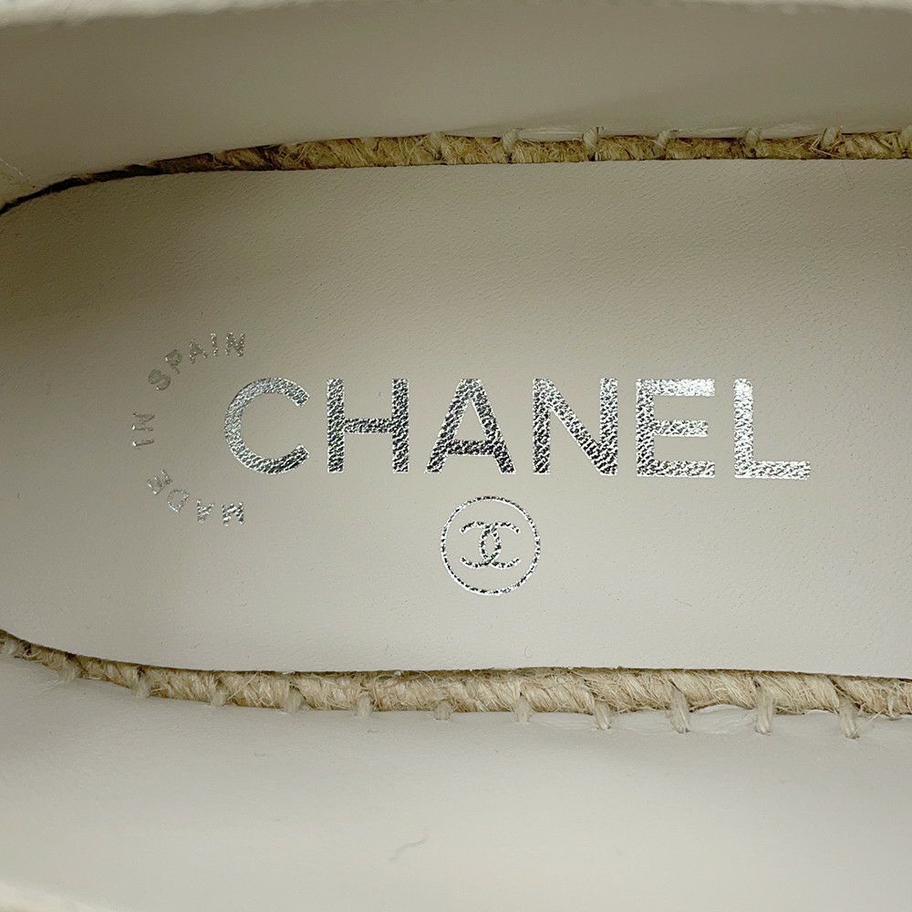 シャネル エスパドリーユ ココマーク キャンバス レディースサイズ38C G39028 CHANEL 靴