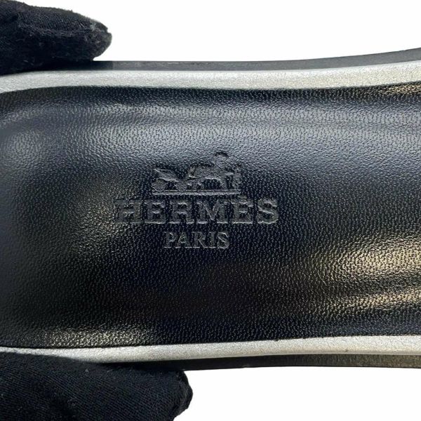 エルメス サンダル オラン ビジュー レディースサイズ37 1/2 HERMES 靴 黒