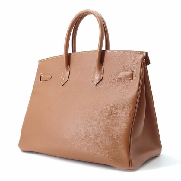 エルメス バーキン35 ゴールド/ゴールド金具 クシュベル □B刻印 HERMES Birkin ハンドバッグ