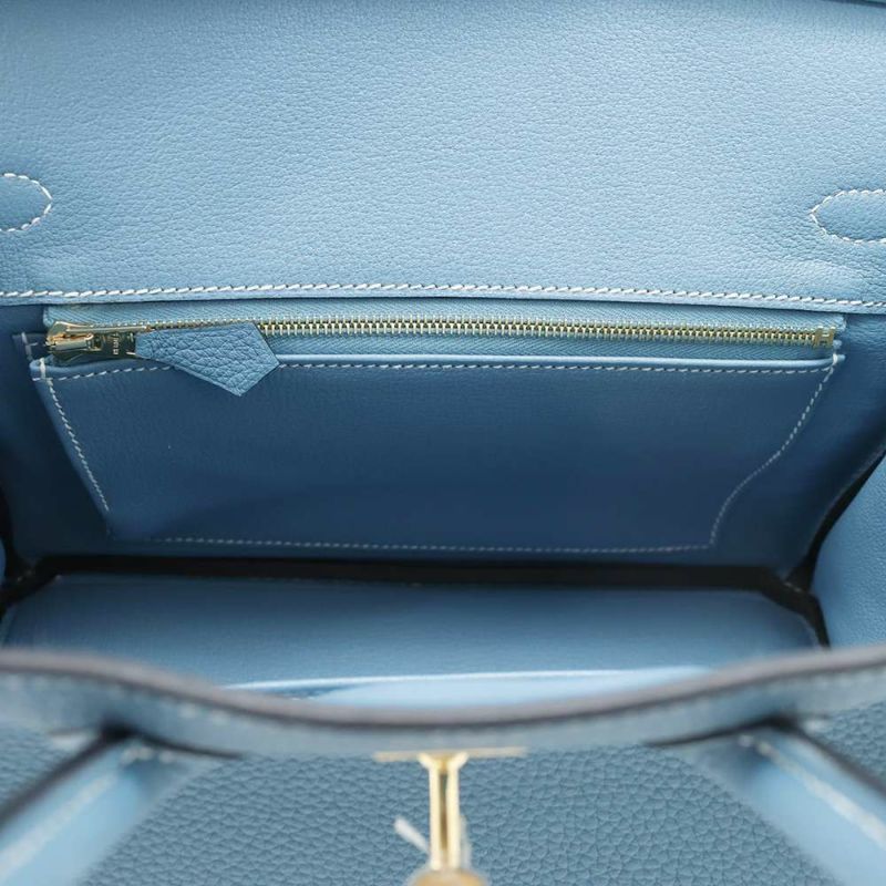 エルメス バーキン25 ニューブルージーン/ゴールド金具 トゴ W刻印 HERMES Birkin ハンドバッグ
