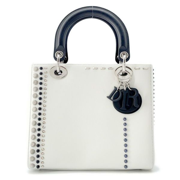 クリスチャン・ディオール ハンドバッグ レディディオール ミディアム レザー ラインストーン 2way