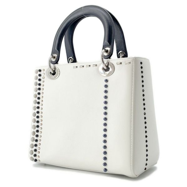 クリスチャン・ディオール ハンドバッグ レディディオール ミディアム レザー ラインストーン 2way