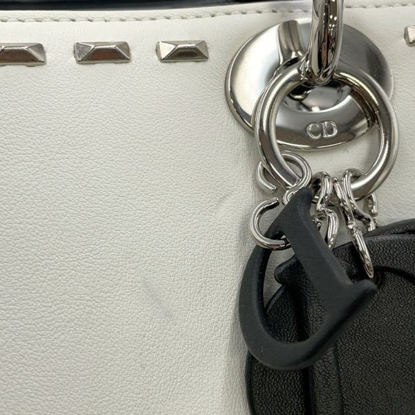 クリスチャン・ディオール ハンドバッグ レディディオール ミディアム レザー ラインストーン 2way