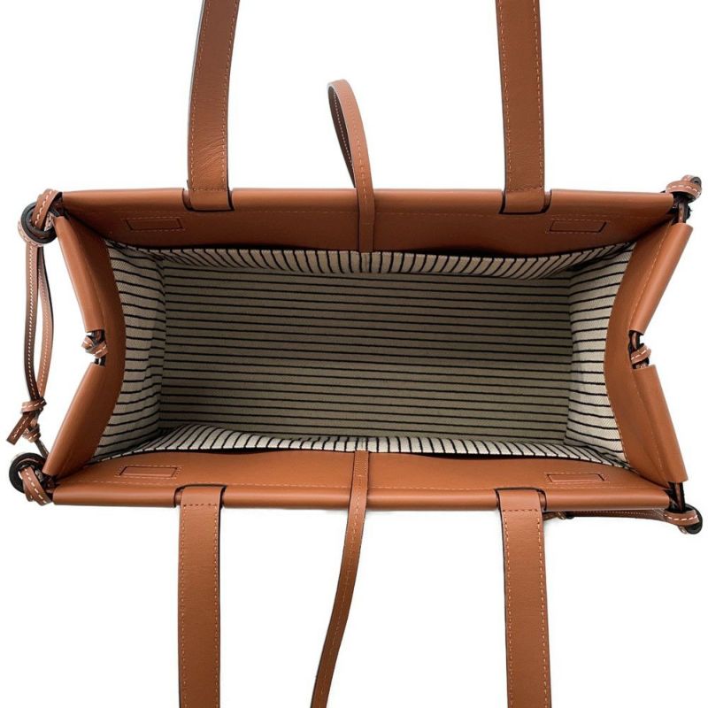 ロエベ トートバッグ アナグラム クッショントート スモール キャンバス レザー A612A93X18 LOEWE 黒