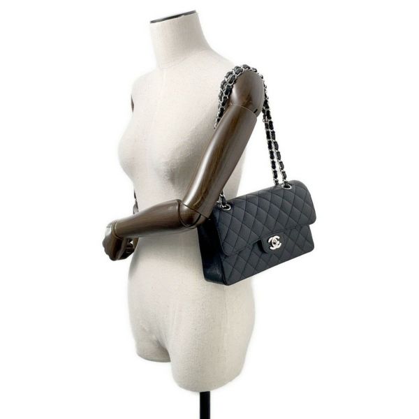 シャネル チェーンショルダーバッグ マトラッセ23 ココマーク ダブルチェーン A01113 CHANEL 黒