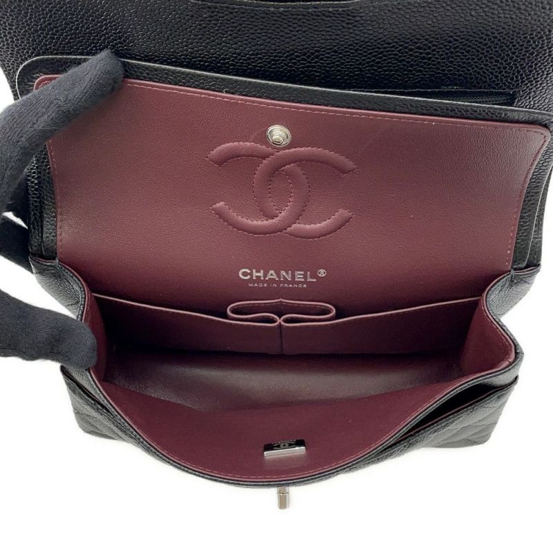 シャネル チェーンショルダーバッグ マトラッセ23 ココマーク ダブルチェーン A01113 CHANEL 黒