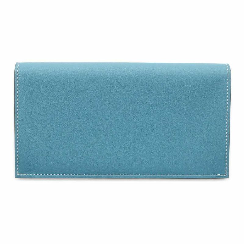エルメス 長財布 シチズン ツイル ロング ツールボックス ブルージーン/キャバン/シルバー金具 スイフト B刻印