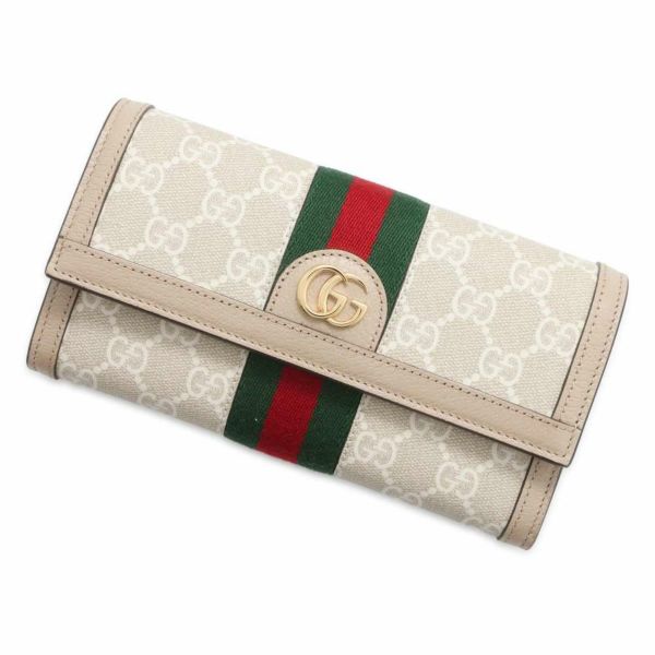 グッチ 長財布 GGスプリーム オフィディア コンチネンタルウォレット ウェブ 523153 GUCCI 財布 二つ折り