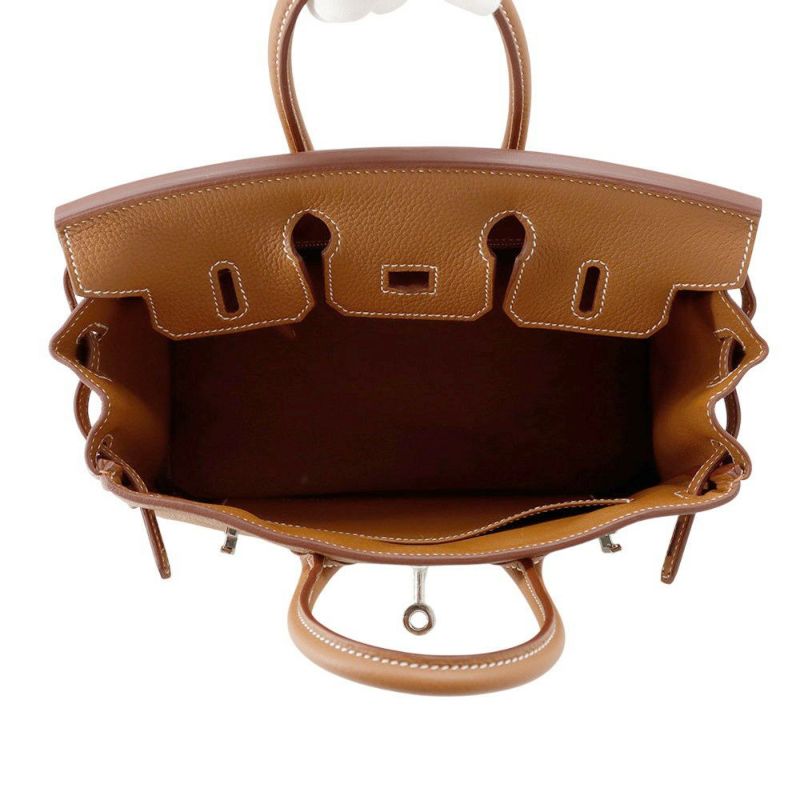 エルメス バーキン25 ゴールド/シルバー金具 トゴ K刻印 HERMES Birkin ハンドバッグ