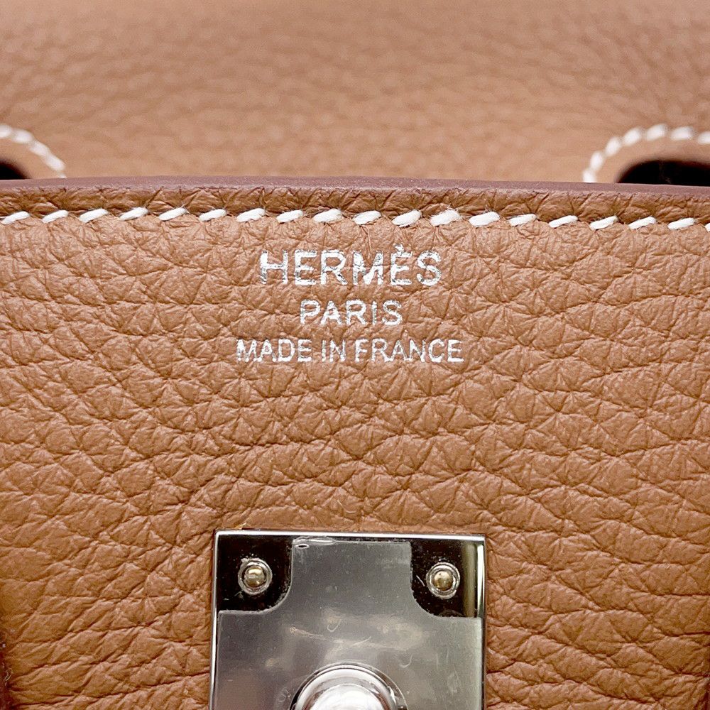 エルメス バーキン25 ゴールド/シルバー金具 トゴ K刻印 HERMES Birkin ハンドバッグ
