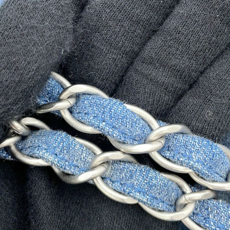シャネル チェーンショルダーバッグ CHANEL 22 マトラッセ スモール デニム AS3260 CHANEL ポーチ付き