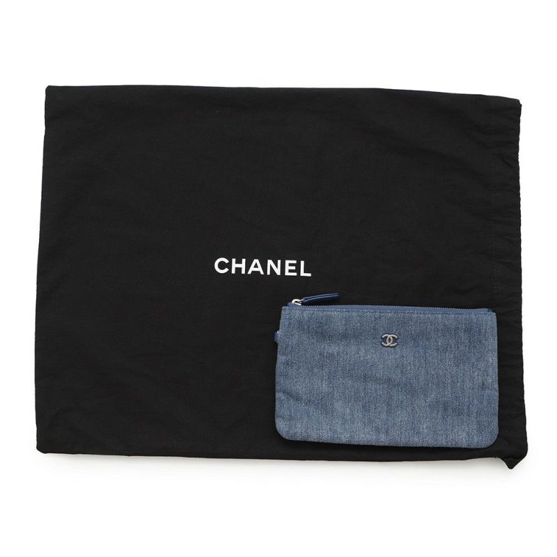 シャネル チェーンショルダーバッグ CHANEL 22 マトラッセ スモール デニム AS3260 CHANEL ポーチ付き