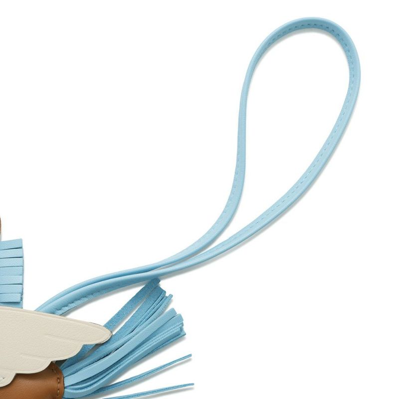 エルメス バッグチャーム ロデオPM ペガサス ゴールド/セレステ/クレ ラムスキン W刻印 HERMES チャーム オーナメント