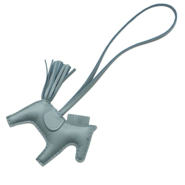 エルメス バッグチャーム ロデオPM シエル ラムスキン K刻印 HERMES チャーム オーナメント