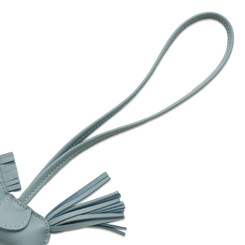 エルメス バッグチャーム ロデオPM シエル ラムスキン K刻印 HERMES チャーム オーナメント