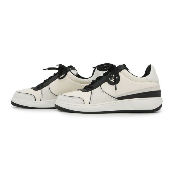 シャネル スニーカー ココマーク レザー スエード レディースサイズ38 G45212 CHANEL 靴 白 黒