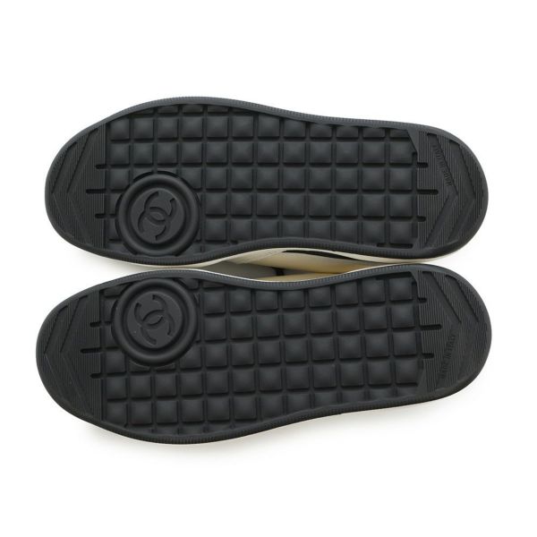 シャネル スニーカー ココマーク レザー スエード レディースサイズ38 G45212 CHANEL 靴 白 黒