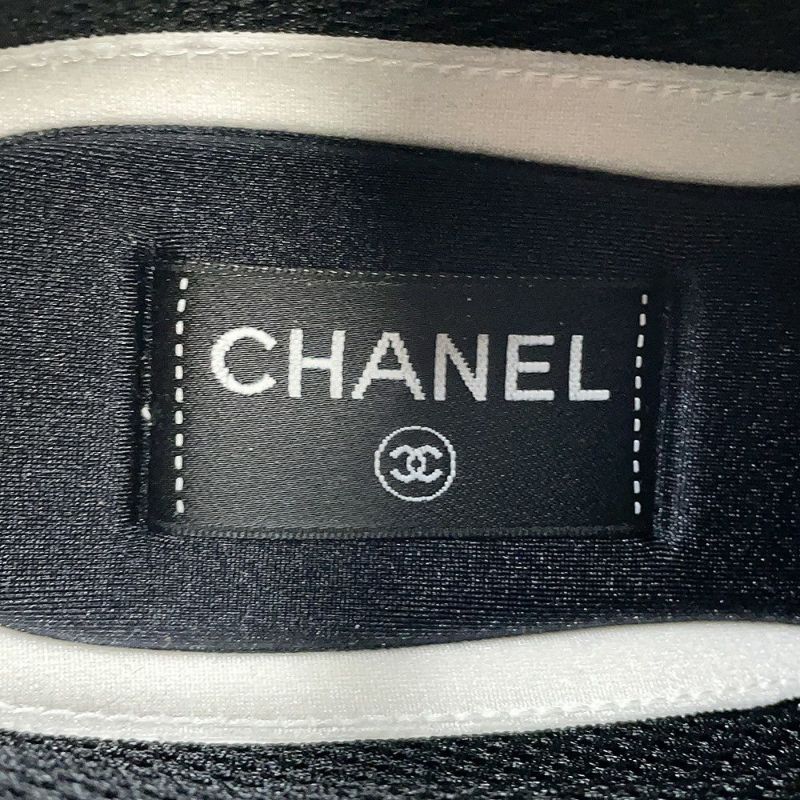 シャネル スニーカー ココマーク レザー スエード レディースサイズ38 G45212 CHANEL 靴 白 黒