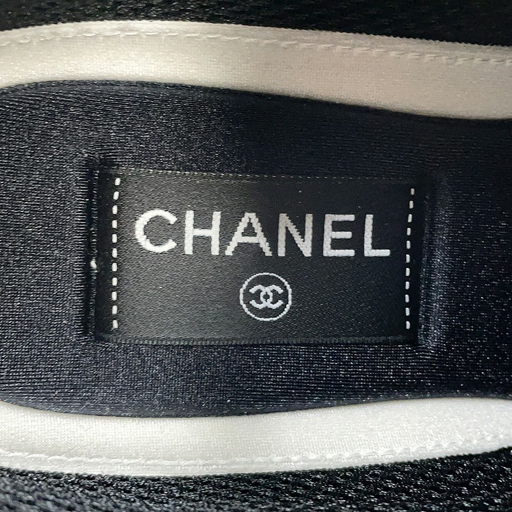 シャネル スニーカー ココマーク レザー スエード レディースサイズ38 G45212 CHANEL 靴 白 黒