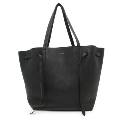 CELINE セリーヌ 旧ロゴ カバ ファントム トート ブラック セリーヌ トート バッグ カバ ファントム レザー 旧ロゴ