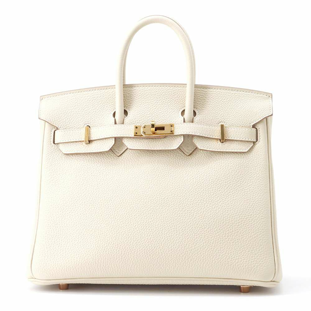 エルメス バーキン25 クレ/ピンクゴールド金具 トゴ Z刻印 HERMES Birkin ハンドバッグ