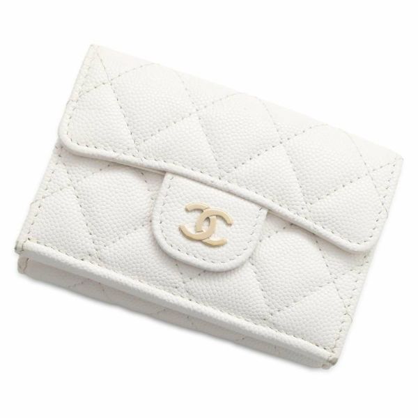 シャネル 三つ折り財布 マトラッセ ココマーク クラシック スモール フラップ ウォレット AP0230 CHANEL 財布 白 安心保証 |  中古・新品ブランド販売ギャラリーレア公式通販