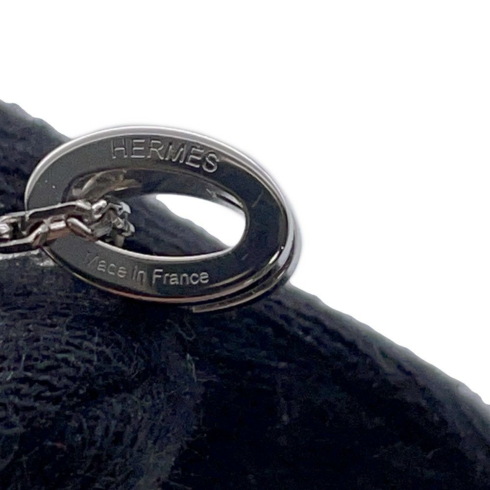 エルメス ネックレス ミニ・ポップアッシュ ブラック/シルバー金具 HERMES アクセサリー 黒