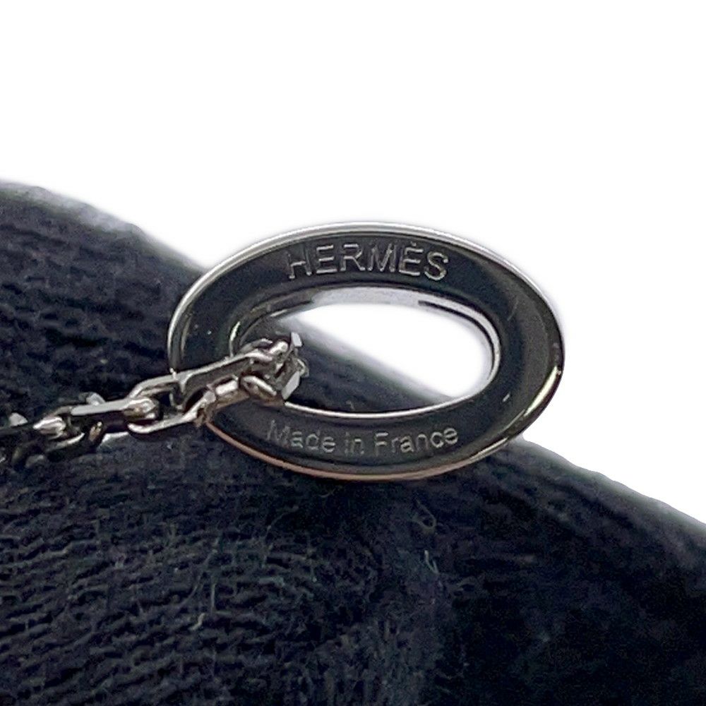 エルメス ネックレス ミニ・ポップアッシュ ブラック/シルバー金具 HERMES アクセサリー 黒