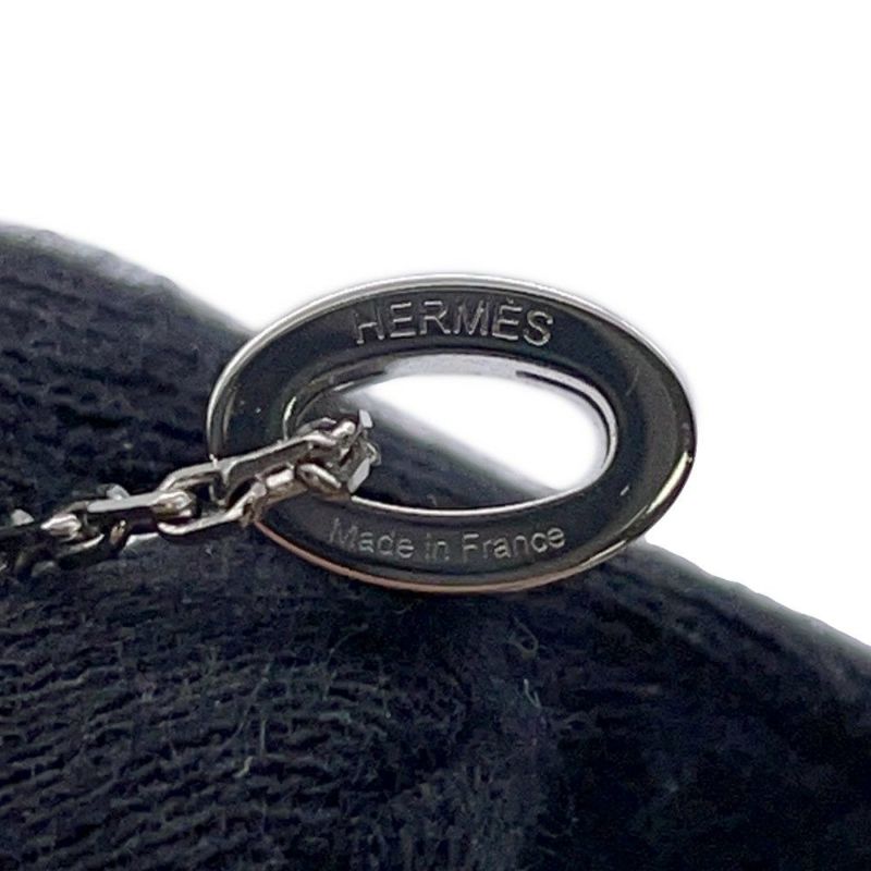 エルメス ネックレス ミニ・ポップアッシュ ブラック/シルバー金具 HERMES アクセサリー 黒