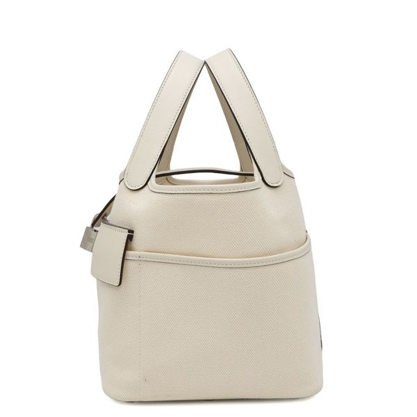 エルメス ハンドバッグ ピコタンロックPM カーゴ ナタ/シルバー金具 トワルゴエラン/スイフト Z刻印