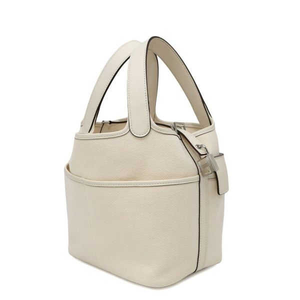 エルメス ハンドバッグ ピコタンロックPM カーゴ ナタ/シルバー金具 トワルゴエラン/スイフト Z刻印