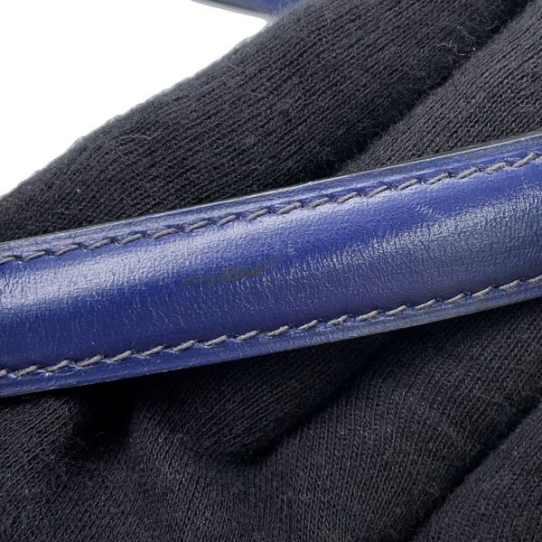 エルメス ショルダーバッグ ミニケリー ブルーサフィール/ゴールド金具 ボックスカーフ 〇O刻印